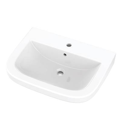 Gerber Plumbing Wicker Park Pedestal Bathroom Sink - 24.63" x 19.38" - Single Hole in White