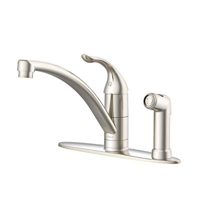 Gerber Viper One-Handle Kitchen Faucet - Spray on Deck - 1.75 / 2.2 GPM in Stainless Steel