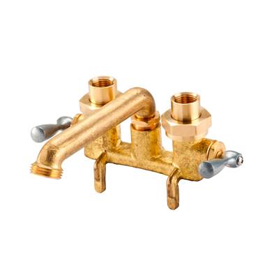 Gerber Plumbing Gerber Classics 2-Handle Clamp-On Laundry Faucet - IPS/Sweat Connections - Threaded Spout - 2.2 GPM in Rough Brass