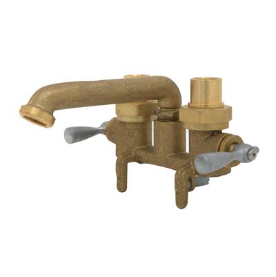 Gerber Plumbing Gerber Classics 2-Handle Clamp-On Laundry Faucet - IPS/Sweat Connections - Unthreaded Spout - 2.2 GPM in Rough Brass