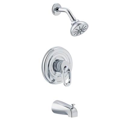 Gerber Plumbing Pressure Balance Tub and Shower IPS with Maintenance Stops Econo 1994 - 1.75 GPM in Chrome