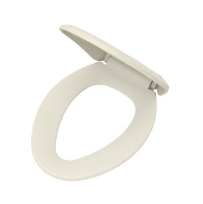 Gerber Plumbing Elongated Slow Close Toilet Seat in Biscuit