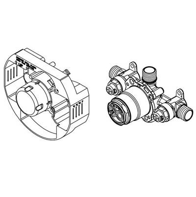 Gerber Treysta Tub and Shower Valve - Horizontal Inputs With Stops - IPS/Sweat in Chrome