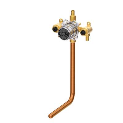 Gerber Plumbing Treysta Tub & Shower Valve - Vertical Inputs - With Stops - Crimp Pex in Chrome