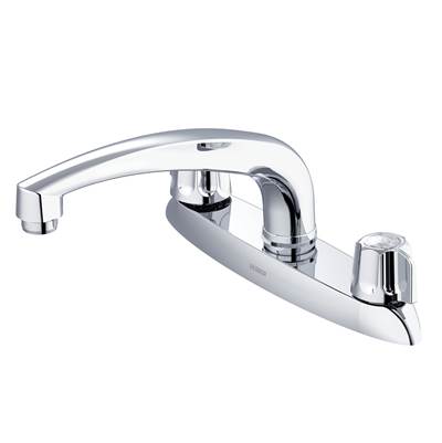 Gerber Classics Two-Handle Kitchen Faucet - Metal Fluted Handles - 1.75 GPM in Chrome