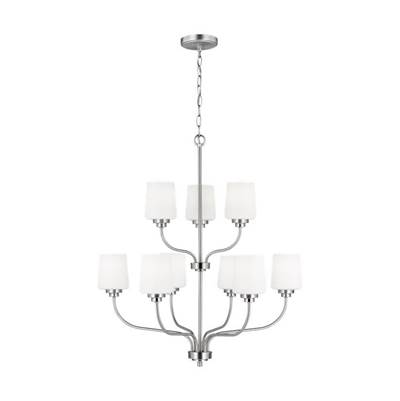 Generation Lighting Windom 9-Light Chandelier in Brushed Nickel