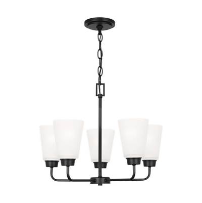 Generation Lighting Kerrville 5-Light Chandelier in Midnight Black