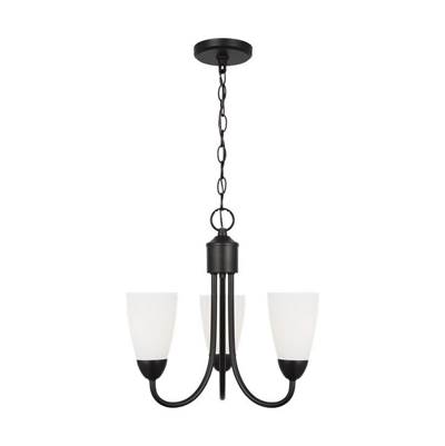 Generation Lighting Seville 3-Light Chandelier - Single Tier in Midnight Black