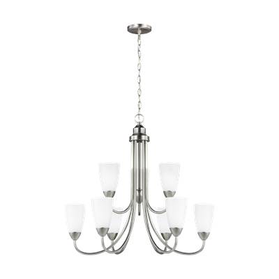 Generation Lighting Seville 9-Light Chandelier in Brushed Nickel
