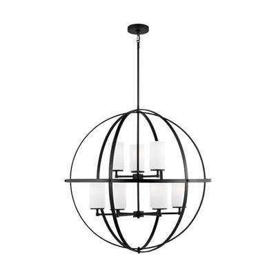 Generation Lighting Alturas 9-Light Chandelier in Midnight Black
