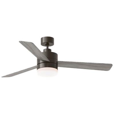 Generation Lighting Era 52 LED Ceiling Fan - Light Grey Weathered Oak Blades in Aged Pewter