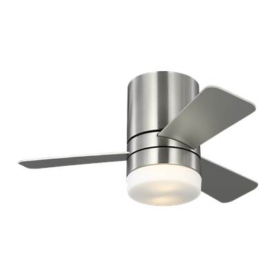 Generation Lighting Era 32 Hugger LED Ceiling Fan - Light Kit - Reversible Blades in Brushed Nickel
