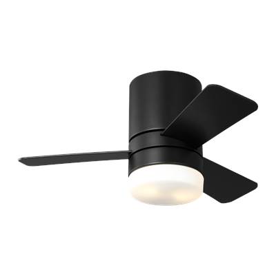 Generation Lighting Era 32 Hugger LED Ceiling Fan - Light Kit - American Walnut Reversible Blades in Midnight Black