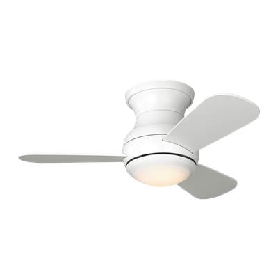 Generation Lighting Orbis 32" Hugger LED Ceiling Fan in Matte White with Matte White Blades