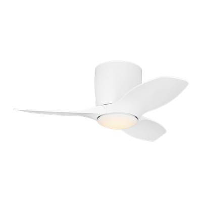 Generation Lighting Titus 32" Hugger LED Ceiling Fan in Matte White with Matte White Blades