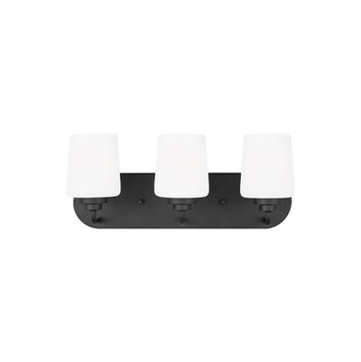 Generation Lighting Windom 3-Light Vanity Sconce in Midnight Black