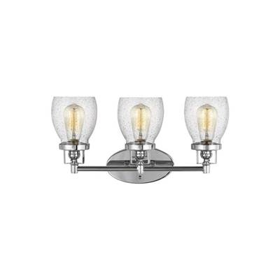Generation Lighting Belton Three-Light Vanity Light in Chrome