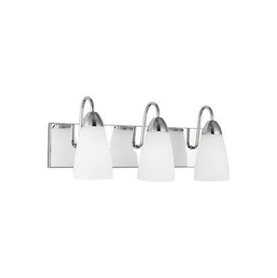 Generation Lighting Seville Three-Light Vanity Light in Chrome