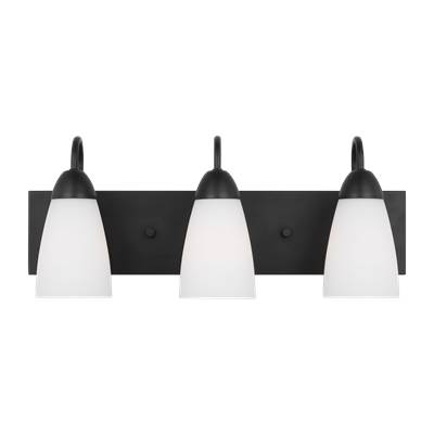 Generation Lighting Seville Three-Light Vanity Light in Midnight Black