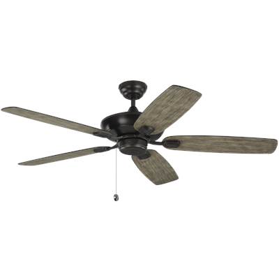 Generation Lighting Colony 52 Ceiling Fan in Aged Pewter with Light Grey Weathered Oak Blades