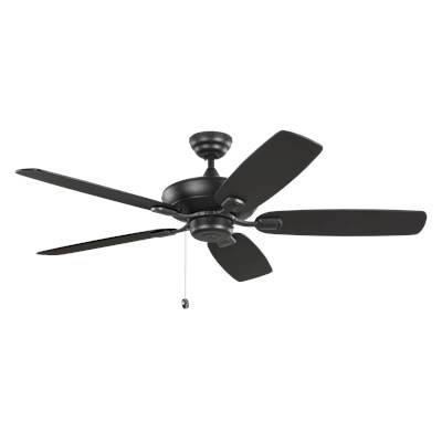 Generation Lighting Colony 52 Ceiling Fan - Reversible Blades in Midnight Black with American Walnut