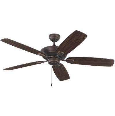 Generation Lighting Colony 52 Ceiling Fan - Reversible Blades in Roman Bronze with American Walnut