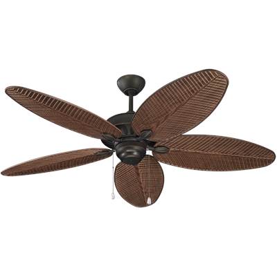 Generation Lighting Cruise Outdoor 52 Ceiling Fan in Roman Bronze American Walnut Grain