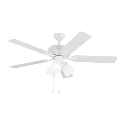 Generation Lighting Linden 52 LED 3 Ceiling Fan - Fitter Light Kit in Matte White