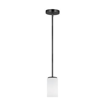 Generation Lighting Alturas Mini Pendant - One-Light in Midnight Black