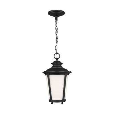 Generation Lighting Cape May One Light Outdoor Pendant in Black