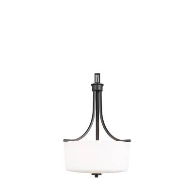 Generation Lighting Canfield Three Light Pendant in Midnight Black