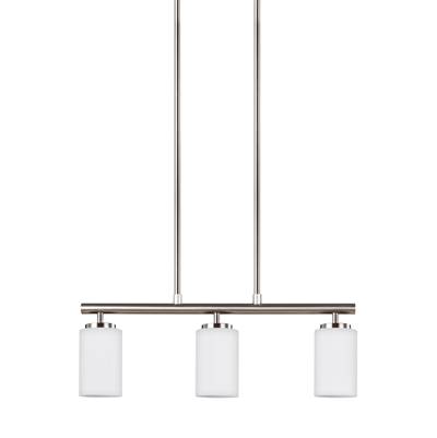 Generation Lighting Oslo 3-Light Island Pendant in Brushed Nickel