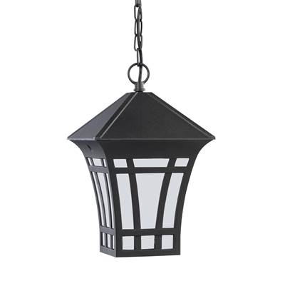 Generation Lighting Herrington One Light Outdoor Pendant in Black