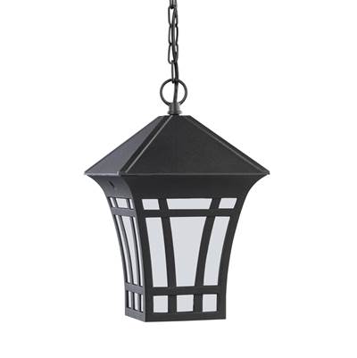 Generation Lighting Herrington One Light Outdoor Pendant in Black