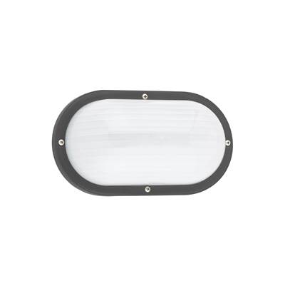 Generation Lighting Bayside 1 Light Outdoor Oval Wall in Black