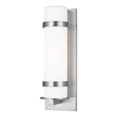 Generation Lighting Alban Round Wall Lantern - 18'' in Satin Aluminum
