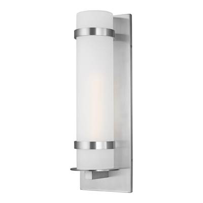 Generation Lighting Alban 24" Round Wall Lantern in Satin Aluminum