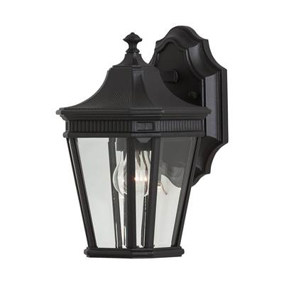 Generation Lighting Cotswold Lane Extra Small Lantern - Clear Beveled Glass in Black