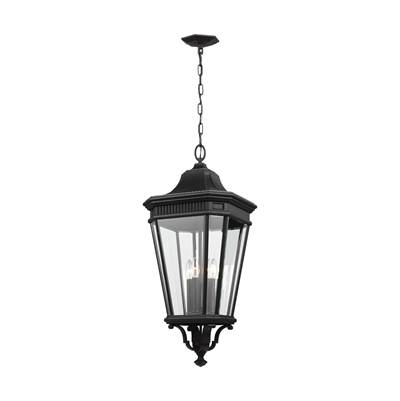 Generation Lighting Cotswold Lane Large Pendant - Clear Beveled Glass in Black