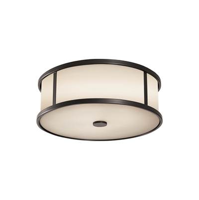 Generation Lighting Dakota Flush Mount - Opal Etched Glass in Espresso