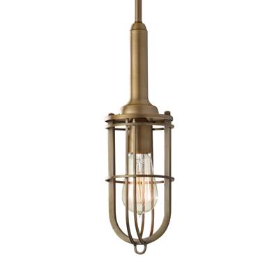 Generation Lighting Urban Renewal Closed Cage Pendant in Dark Antique Brass