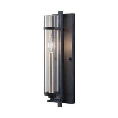 Generation Lighting Ethan Wall Sconce in Antique Forged Iron / Brushed Steel