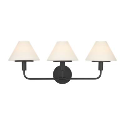 Generation Lighting Mendota Large Sconce in Midnight Black
