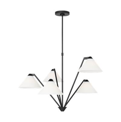 Generation Lighting Werley Large Chandelier in Midnight Black