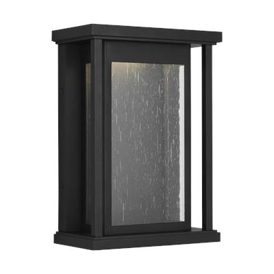 Generation Lighting Faywood Small Lantern in Textured Black