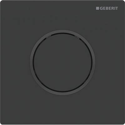Geberit Type 10 Actuator Plate - Urinal Flush Control - Pneumatic Flush Actuation in Black Matte With Black
