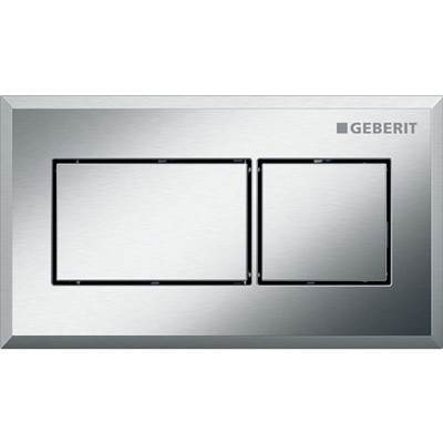 Geberit Actuator for Remote Flush Actuation - Square Design - Pneumatic in Brushed Chrome