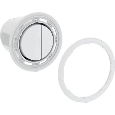 Geberit Actuator Type 10 Remote Flush - Pneumatic - Round - Dual Flush in White Alpine