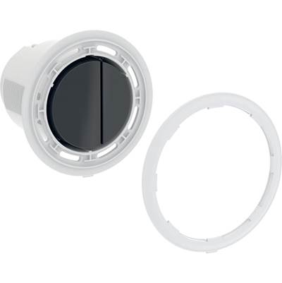 Geberit Type 10 Flush Actuator Plate - Round - Remote Pneumatic - Dual Flush in Black