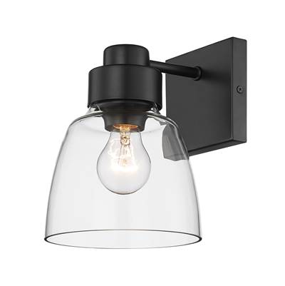 Golden Lighting Remy 1-Light Wall Sconce in Matte Black